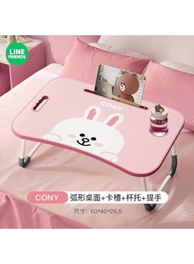 طاولة لاب توب مريحة برسومات ثلاثية الأبعاد مزودة بحامل ومكان للأكواب للمذاكرة والعمل بأسلوب مذهل OM - Image 4